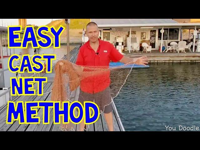 THE 50/50 CAST NET METHOD! (How to throw a cast net)