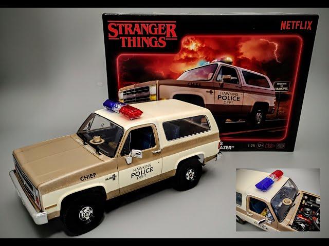 FIRST BUILD! 1985 Chevy Blazer Netflix Stranger Things Chief Hopper's 1/25 Scale Model Kit How To