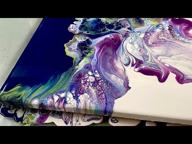 Simple & gorgeous dutch pour with split base and pearl cells. Acrylic pour painting easy, ASMR