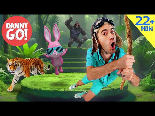 Gorillas, Tigers, Rabbits + more!  Animal Dance Compilation | Danny Go! Songs for Kids