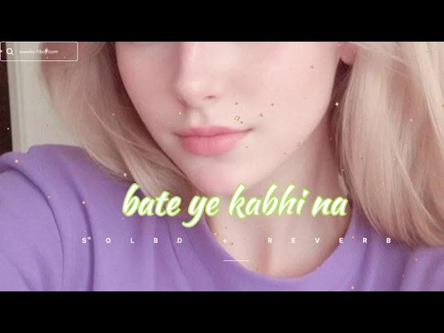  solwed and reverb song | bate ye kabhi na |  lo-fi boy 