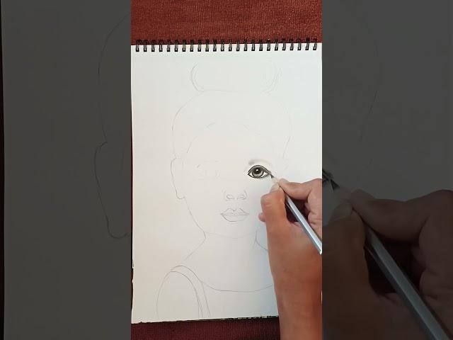 Eye drawing #pencil drawing #outline ️ #Art#pencil sketch ️  #youtube short