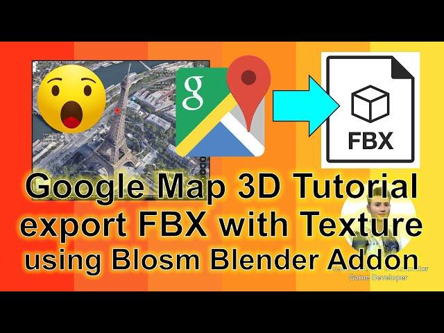 Google Map 3D to FBX - With Blender Blosm Plugin + Simplygon Material Texture Baking