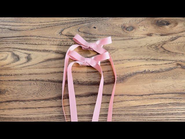 리본공예DIY 에일린리본 발레코어 리본핀 만들기 리본공예 머리핀 리본묶기 how to make ribbon bow