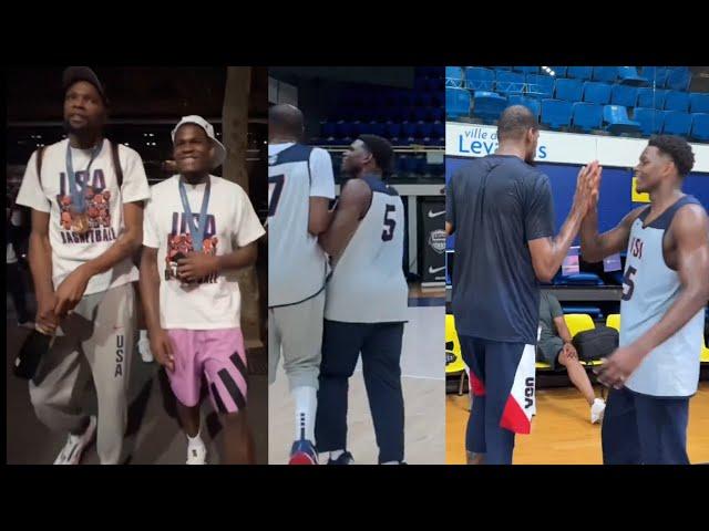 Anthony Edwards treated Kevin Durant LIKE an older brother durin Olympics & inseparable 