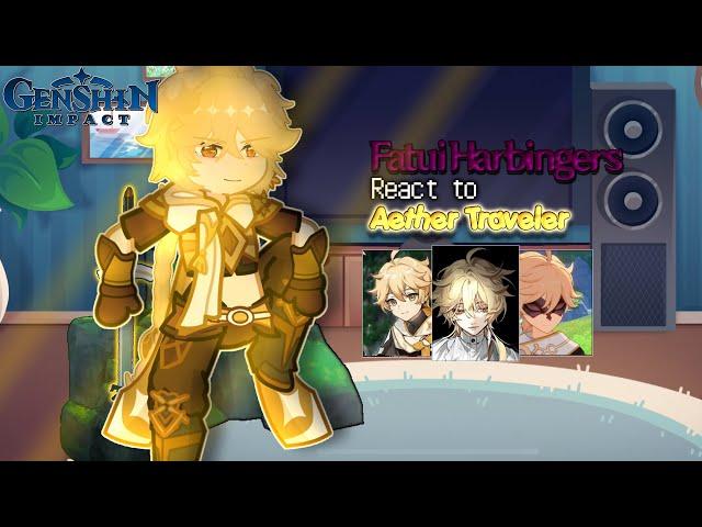 ⭐️ Genshin Fatui Harbingers react to Traveler Aether || Genshin Impact  || Gacha react