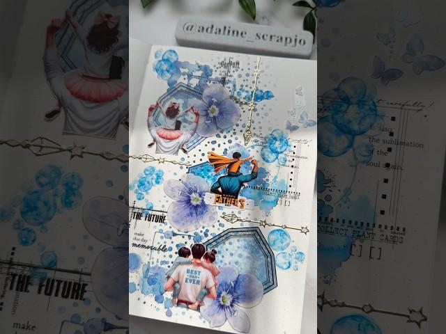 Father’s Day Collage | Card for Dad | DIY Card | Journal with me #asmr #journal #fathersday