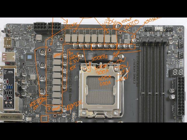 mobo PCB Breakdown:  MSI X870 Tomahawk Wifi