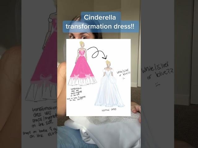 Making a Cinderella Transformation dress!! #shorts