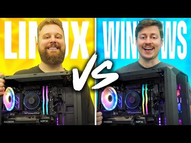 Windows vs Linux Gaming PC Build Challenge!