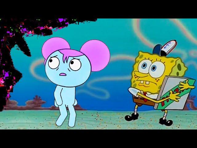 Pibby trying to get a pizza from Spongebob