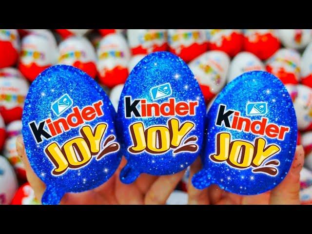 Oddly Satisfying Video Surprise Eggs Kinder Joy Chocolate - ASMR Opening Kinder Joy