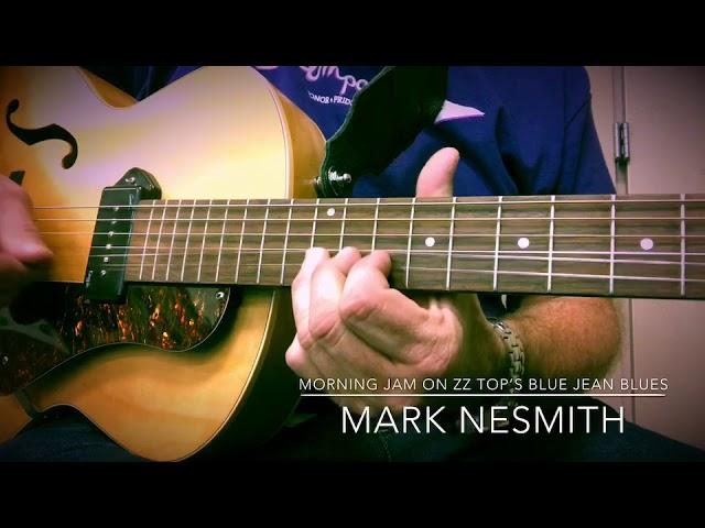 Morning improv guitar jam on ZZ Top’s Blue Jean Blues with my Godin 5th Avenue Kingpin P90