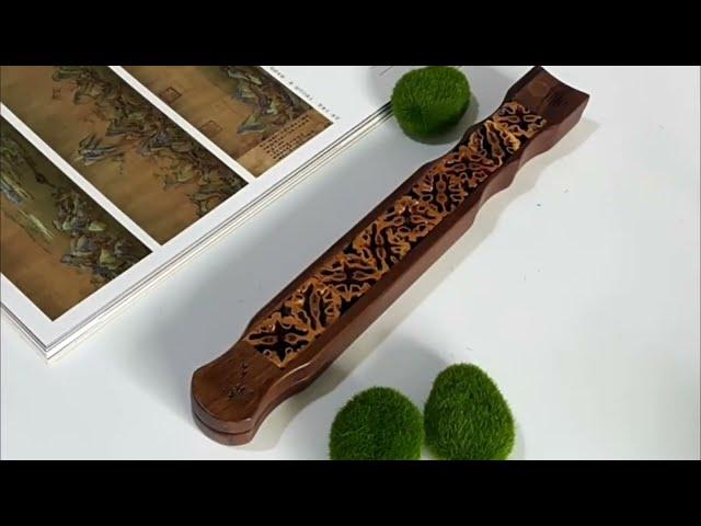 Handmade walnut incense box incense stick holder incense burner