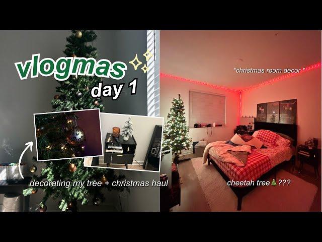 decorating for christmas + christmas shopping haul vlogmas!! day 1