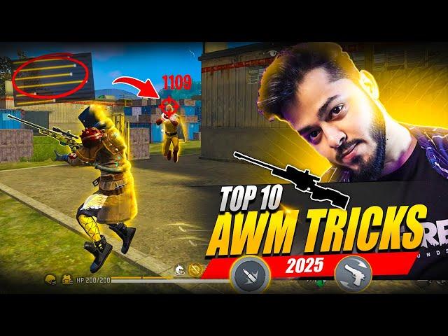 Top 10 (AWM) Sniper Tips and Tricks in Free Fire 2025  New AWM Scope Headshot Tricks in Free Fire