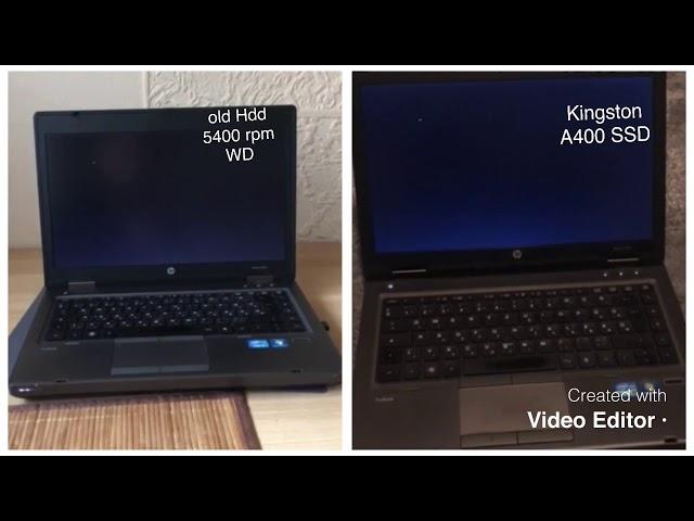 Kingston a400 SSD vs old HDD Boot Test