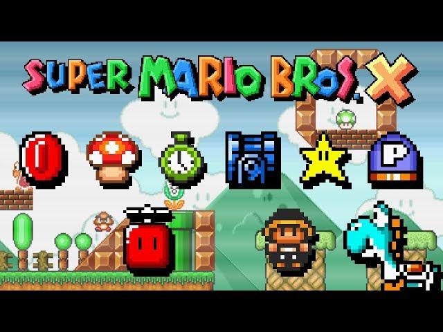 Super Mario Bros. X (SMBX) - ALL POWER UPS, ITEMS & MOUNTS