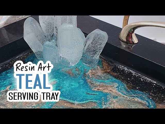 Resin Art - How to make a resin tray with a crystal quartz cluster