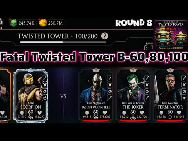 Fatal Twisted Tower 100 & 60,80 Fight + Reward MK Mobile