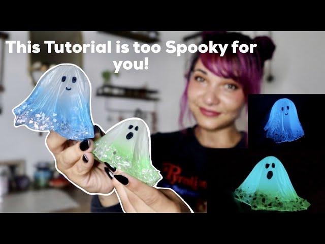 DIY Halloween Decorations! (ADORABLE Glow in the Dark Resin Ghosts)