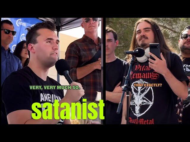 satanist confronts CHRISTIANS and this happens