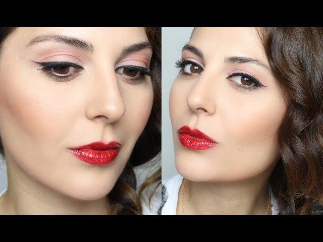 Classic Makeup Tutorial: Cat Eye & Red Lips | Sona Gasparian