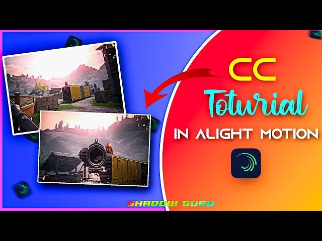 Pubg Velocity Montage Cc Toturial In Alight Motion | Pubg Colour Correction Editing Alight motion