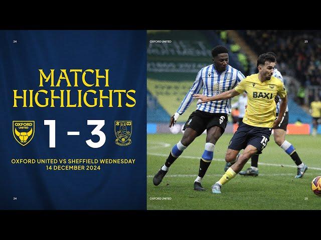 Oxford United Home Defeat To Sheffield Wednesday | Championship Highlights