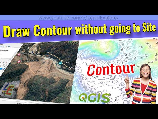 How to Draw Contour in QGIS without visiting site | (English)