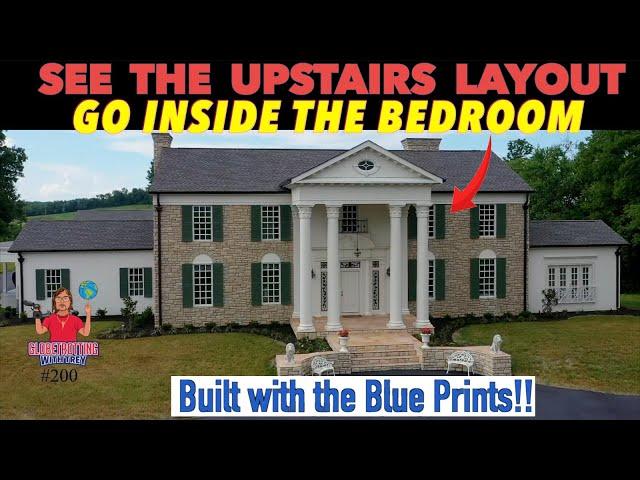 Experience the Upstairs Layout of Graceland (Bedroom,Bathroom,Office) Original Blue Print - Fan Made