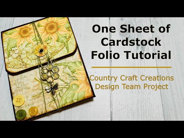 One Cardstock Sheet Folio Tutorial | Home on the Farm | Country Craft Creations |Heartfelt Creations