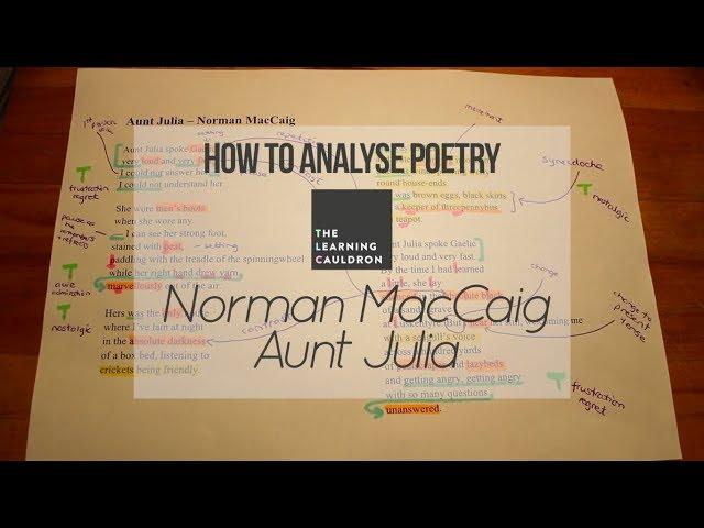 Norman MacCaig's "Aunt Julia" | How to Analyse Poetry