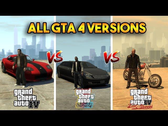 GTA 4 vs GTA TBoGT vs GTA LTaDD (All GTA 4 versions)