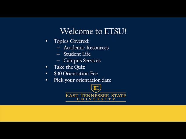 LAUNCH - Welcome to ETSU (KT Done)