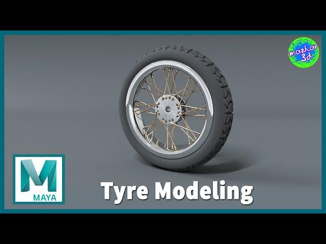 How To Model in Motor Bike Tyre in Autodesk Maya | Texture|  Modeling | Autodesk Maya | No1 Trending