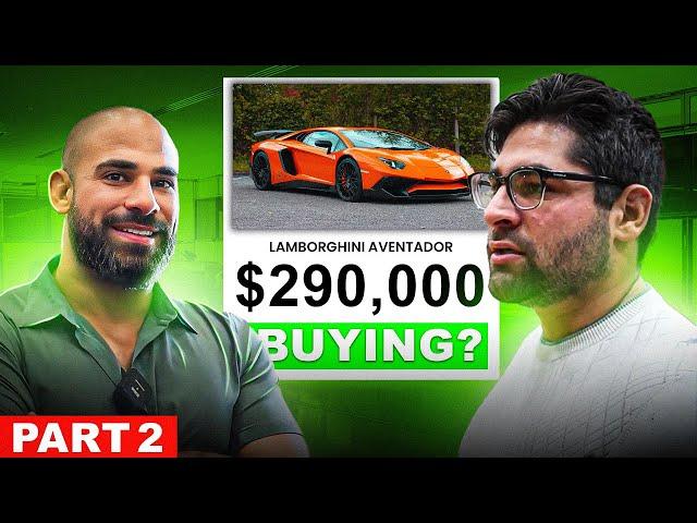 Buying A LAMBORGHINI AVENTADOR ! From a billionaires driveway!  (PART 2)