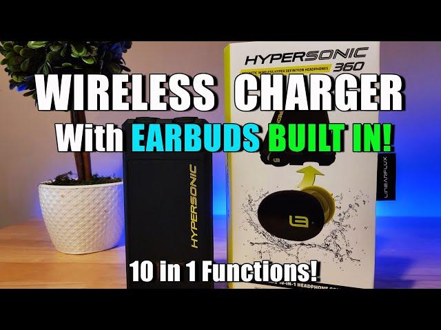 Amazing Hypersonic Wireless Charger with Build in EARBUDs