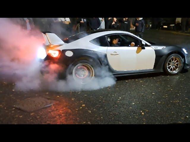 Burnouts and Sends at car meet!