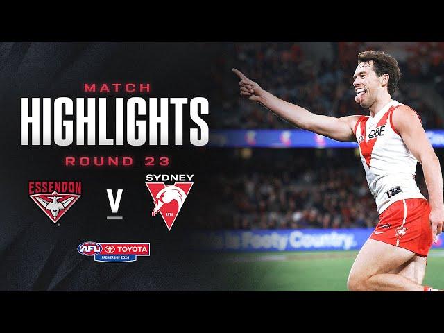 Essendon v Sydney Highlights | Round 23, 2024 | AFL