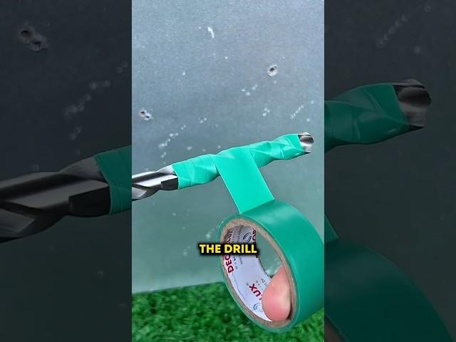 WHY IS THIS GUY WRAPPING ELECTRICAL TAPE AROUND HIS DRILL BIT?