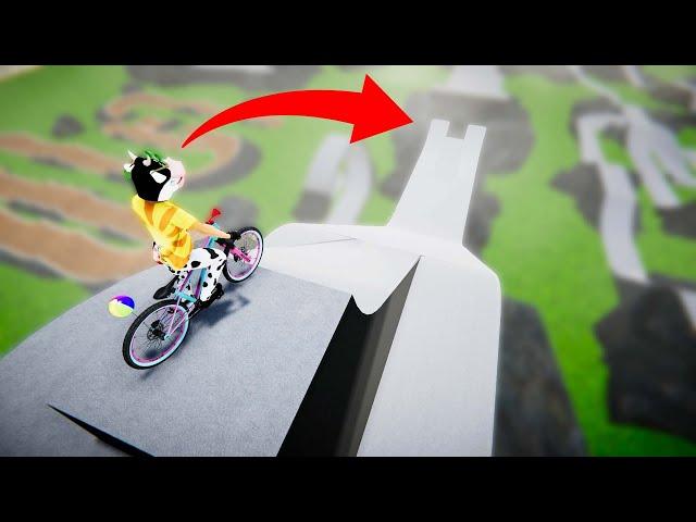 BIKING A RAMP IN THE SKY! (Descenders)