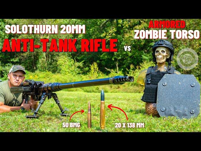 Solothurn 20mm Anti-Tank Rifle vs Armored Zombie Torso (How Lethal Is 20mm ???)