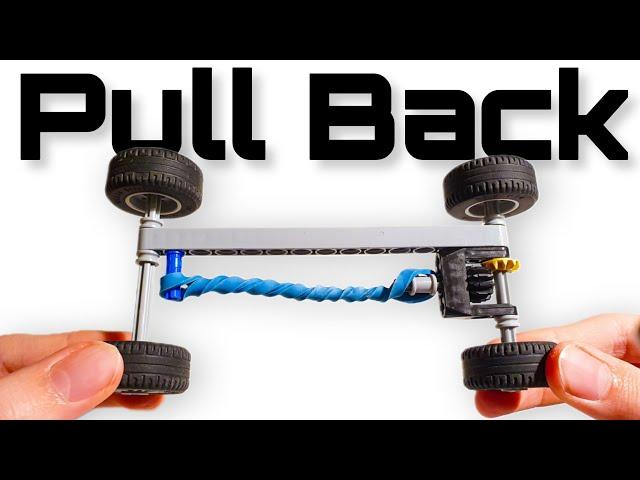 Testing custom Lego Technic pull back mechanisms