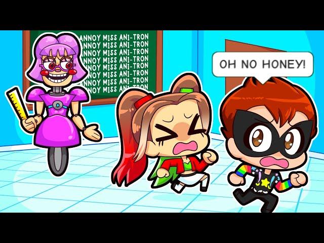 BELLA & I ESCAPES MISS ANI-TRON'S DETENTION IN ROBLOX (OBBY)
