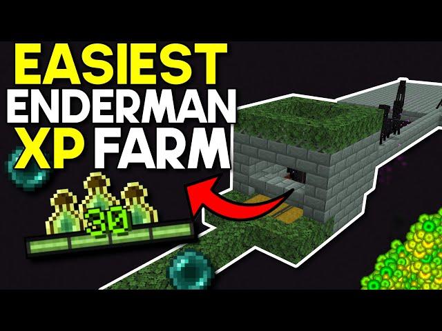 Easiest Enderman XP Farm Minecraft Bedrock 1.20