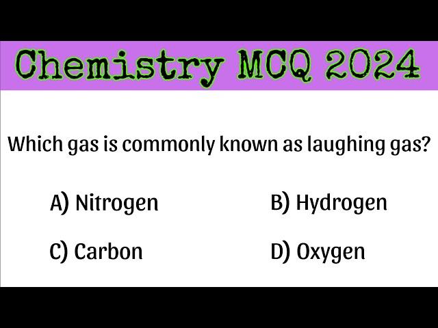 Chemistry MCQ 2024 |chemistry mcq| |chemistry class 12| HSC Science