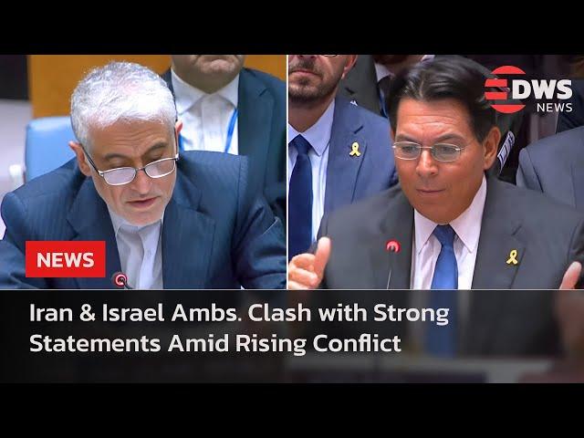Iran & Israel Ambassadors Clash with Strong Statements Amid Rising Conflict | UN Full Speech | AH1E