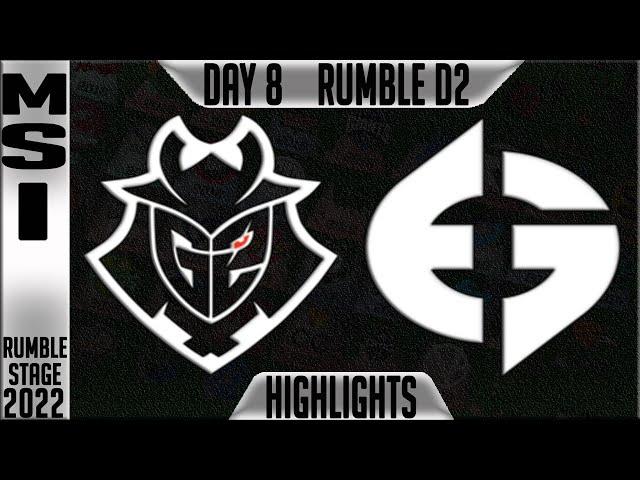 G2 vs EG Highlights | MSI 2022 Day 8 Rumble Stage D2 | G2 Esports vs Evil Geniuses