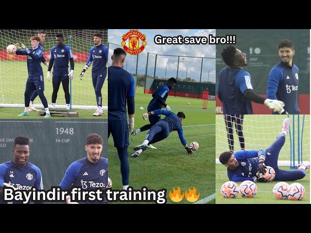 {video} Altay Bayindir first Man United training , shocks Onana & trainers at Carrington.